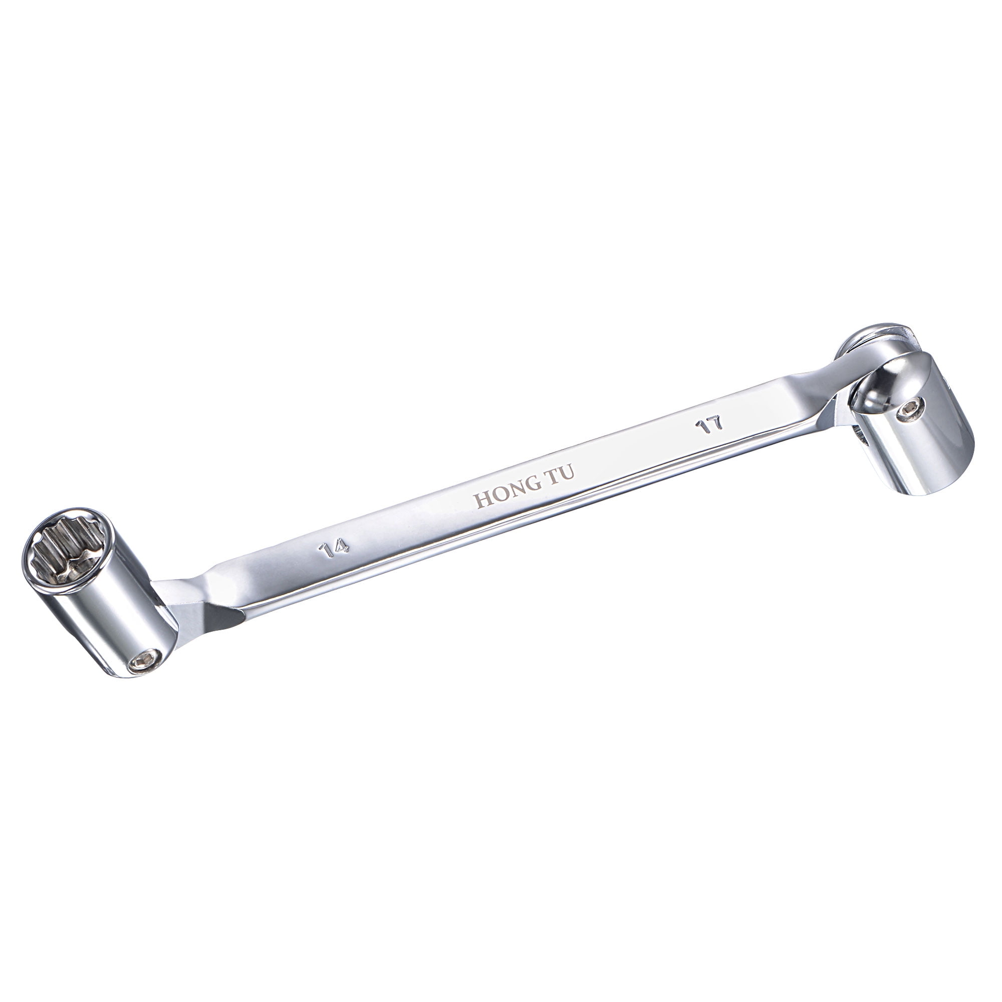 14mm x 17mm Metric Double Box End uxcell Ratcheting Wrench 