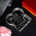 thumbnail image 5 of Customized Engraved Heart-Shaped Crystal , 20 Year 20th Anniversary Wedding Gifts for Couples Wife Husband, 5 of 6