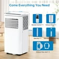 thumbnail image 4 of Garvee 8000 BTU Portable Air Conditioner, Inside AC Unit with Remote Control for Cool up to 350 Sq.ft, White, 4 of 9
