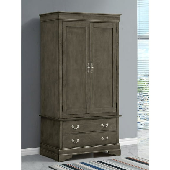 Glory Furniture Louis Phillipe G3105-A Armoire , Gray