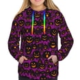 thumbnail image 4 of Hoodies for Women - pumpkins halloween print Comfrt Colour Drawstring Women'S Fashion Hoodies & Sweatshirts, Fall Outfits Clothes for Women 2024 Pullover with Kangaroo Pocket, 4 of 7