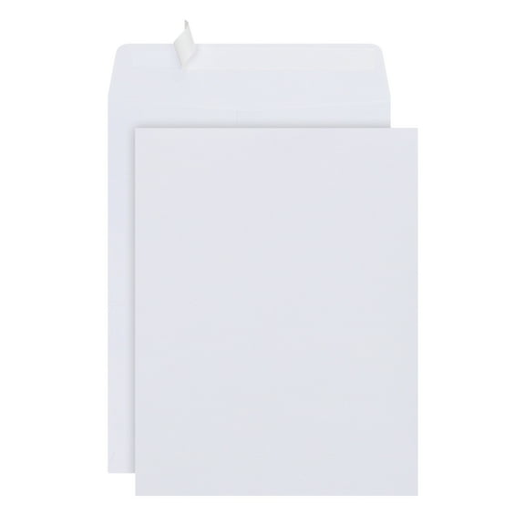 Office Depot Clean Seal(TM) Catalog Envelopes, 10in. x 13in., 30% Recycled, White, Box Of 125, 77R25