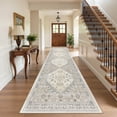 thumbnail image 6 of Roxstand 2'x10' Washable Runner Rug for Hallway Entrance Bedroom Entryway, Vintage Oriental Non Slip Stain Resistant Kitchen Rugs, Beige, 6 of 10