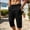 Black, variant on Tawop Mens Cargo Shorts Elastic Waist Cargo Capri Pants with Pockets Solid Fashion Casual Pants, Black, 6XL