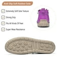thumbnail image 4 of Women's Casual Boots Lightweight Comfortable Outdoor Walking Slip Resistant Driving Fashion Leather Bare Boots Purple 7.5 US, 4 of 7