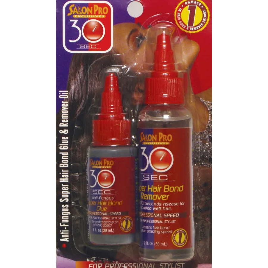 Salon Pro 30 Sec Super Hair Bond Glue & Remover Oil 2 Oz 1 Oz Walmart