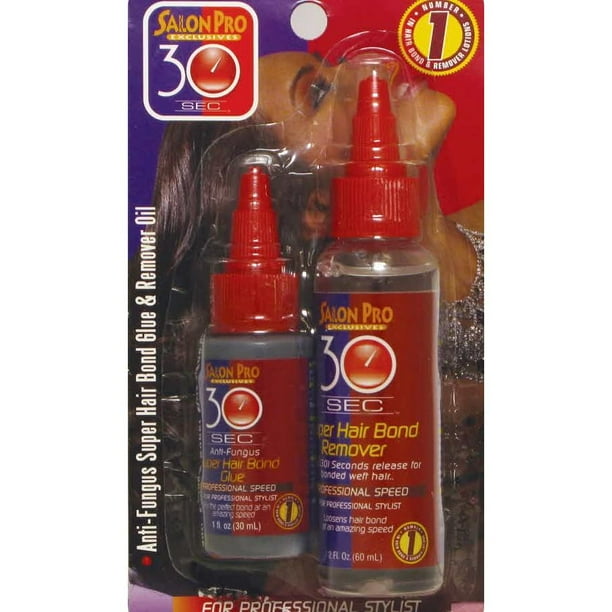 Salon Pro 30 Sec Super Hair Bond Glue & Remover Oil 2 Oz 1 Oz Walmart
