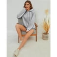 thumbnail image 6 of Womens Oversized Hoodie Fashion Sweatshirt Casual Loose Pullover Hoodies with Drawstring Long Sleeve Outerwear for Daily Wear Light Exercise, Grey, L, 6 of 9