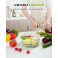 thumbnail image 5 of Salad Spinner Large Lettuce Spinners With Secure Lid Lock & Rotary Handle, Drain Lettuce, Wash Vegetable, Vegetable Dryer with Quick Dry Design, Bowl, Colander, 3.8 QT, Bpa-free, Green, 5 of 5