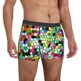 thumbnail image 5 of Men's Boxer Briefs, Colorful Tie Dye Stained Glass Soft Comfy Mens Underwear Boxer Briefs Breathable With Widen Waist, 5 of 7