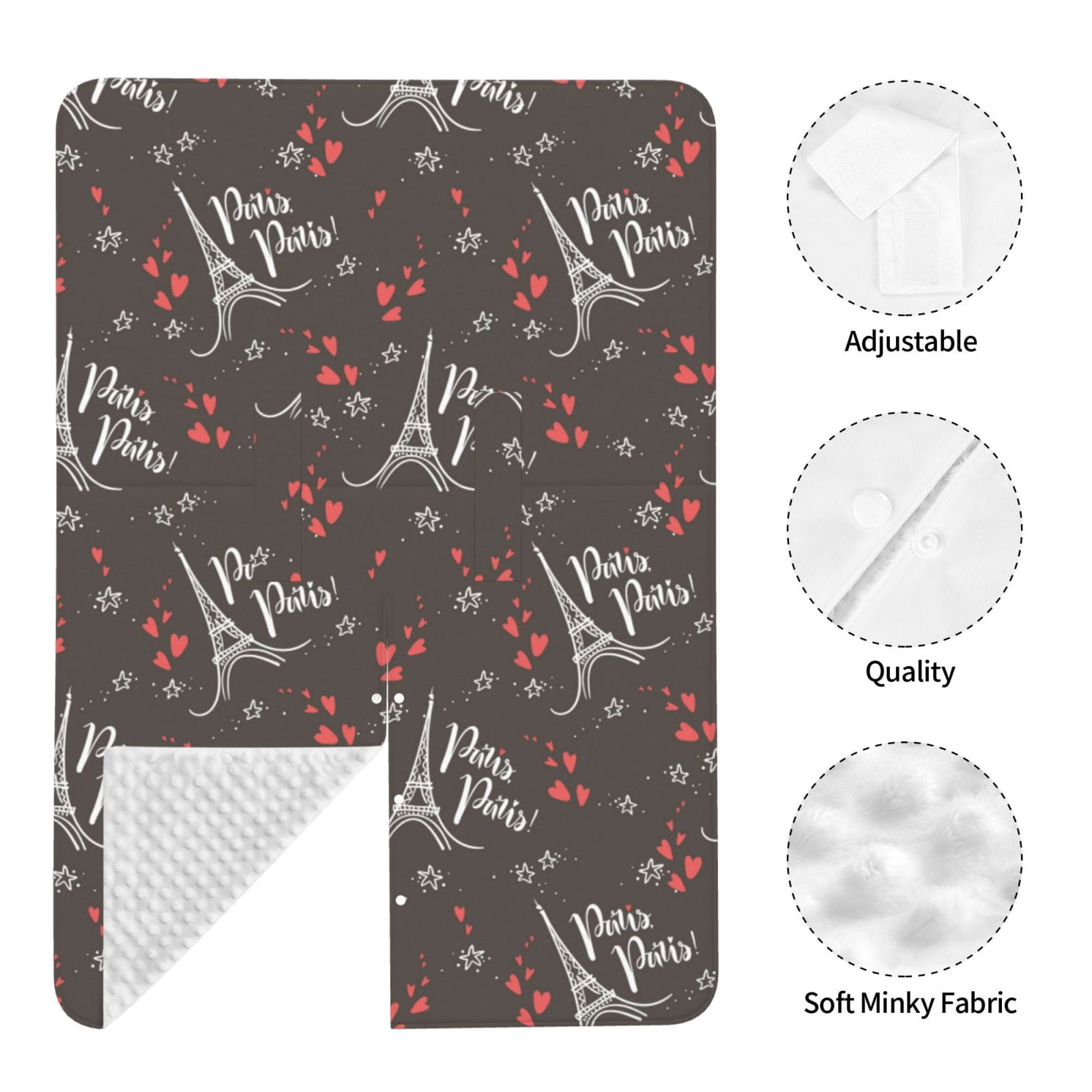 Car Seat Cover Baby - Eiffel Towers heart Breathable Infant Car Seat Cover for Baby Carseat, Lightweight Comfort Baby Essentials Must Haves Newborn Stuff for Girl Boy