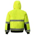 thumbnail image 2 of Safety Depot Safety Jacket Class 3 ANSI Approved 8 Pockets, Reversible Clear ID Pocket, Detachable Hood & 4 Pen Divider slots 350C (Lime, Small), 2 of 6