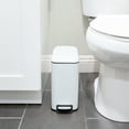 thumbnail image 4 of Qualiazero Trash Can, 1.3 Gallon Slim Step On Bathroom Trash Can, Matte White, Pack of 2, 4 of 13