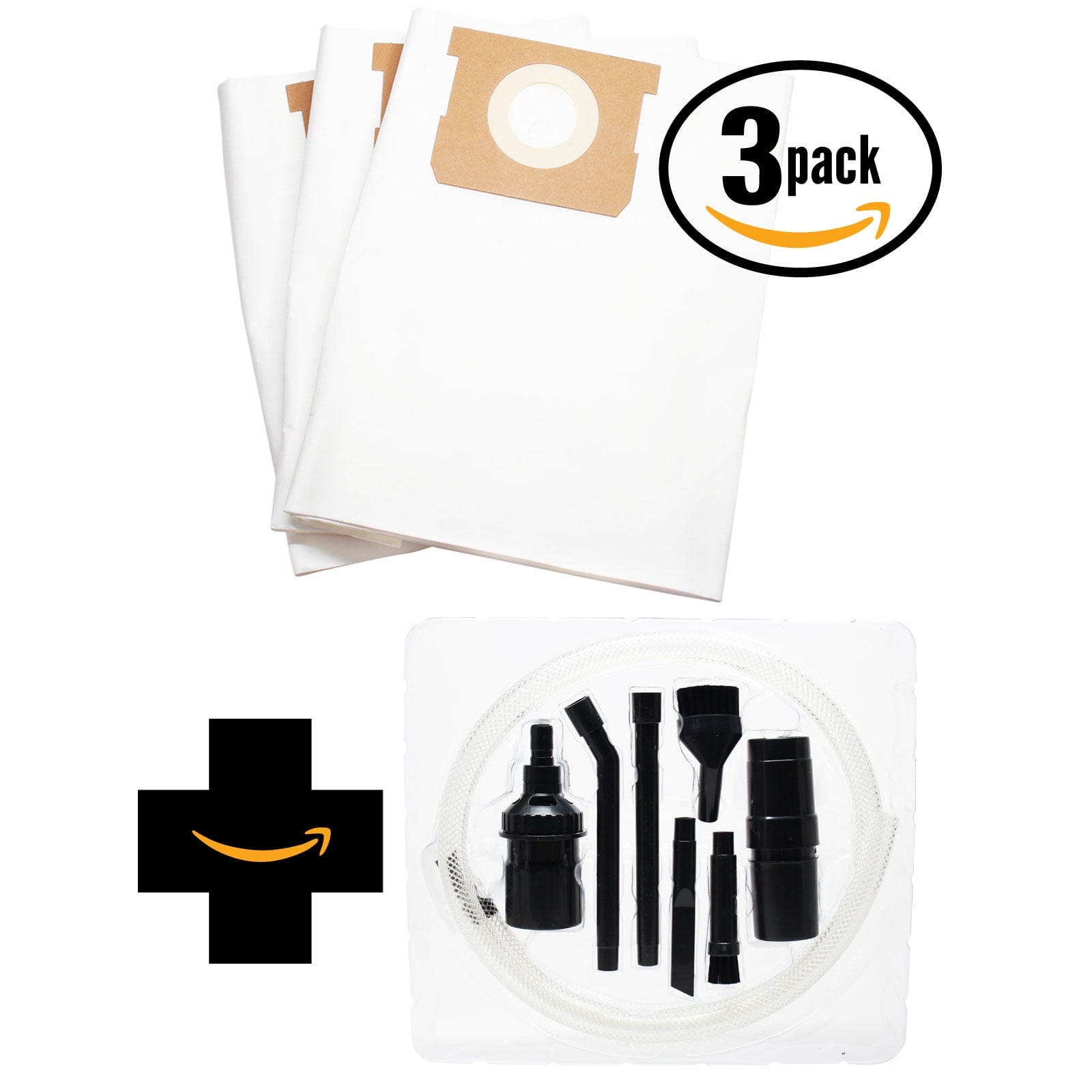 9 Replacement ShopVac H87S550A Vacuum Bags with 7Piece Micro Vacuum Attachment Kit
