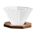 thumbnail image 5 of TISHITA Origami Coffee Cup Dripper Coffee Cup with Walnut Wood Holder Lightweight Portable Sturdy Drip Coffee Maker Coffee Cup Clear, 5 of 8