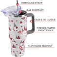 thumbnail image 3 of Christmas Gifts 40 oz Tumbler with Handle and Straw Lid,Cute Gifts for Women Winter Gnome Vacuum Insulated Leak Proof Tumbler,Holiday Accessories Stainless Steel Coffee Cup Mug (Red), 3 of 7