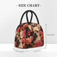thumbnail image 2 of Balery Vintage Red Flower Chihuahua Bolsa de Almuerzo para Mujeres, Caja de Almuerzo, Bolsa de Almuerzo Pequeña Impermeable, Tote de Almuerzo Reutilizable con Gran Capacidad, 2 of 6