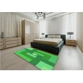 thumbnail image 4 of Ahgly Company Indoor Square Patterned Neon Green Area Rugs, 8' Square, 4 of 6