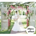 thumbnail image 5 of 4Pcs 6.6Ft/Piece Artificial Flowers Silk Wisteria Garland Artificial Wisteria Vine Rattan Silk Hanging Flower for Home Garden Outdoor Ceremony Wedding Arch Floral Decor (White), 5 of 14