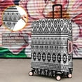 thumbnail image 4 of Black Geometric Triangle Gear Pattern Luggage Cover Fashion Suitcase Cover Baggage Covers Fit 25-28 Inch Luggage (Go Travel), 4 of 5
