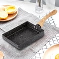 thumbnail image 4 of Pan Utensilios de cocina antiadherentes japonés Retangle Sushi Aleación de aluminio 5 "x7" Tipo cuadrado Huevo Pan Japonés Tortilla Negro Macarena sartén tamagoyaki, 4 of 8