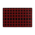 thumbnail image 4 of XMXY Area Rugs Doormat Outdoor Entrance , Red Tartan Facecloth Non-slip Floor Mat Rug for Living Room Kitchen Sink Area Indoor 36"x24", 4 of 9