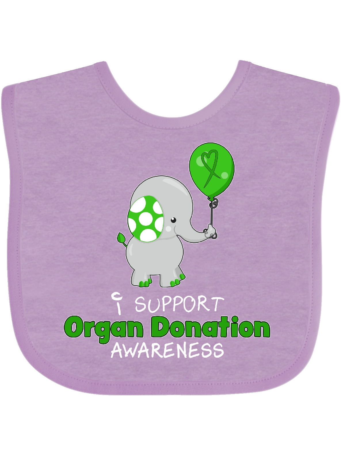 I Support Organ Donation Awareness Elephant And Balloon Baby Bib Walmart Com Walmart Com