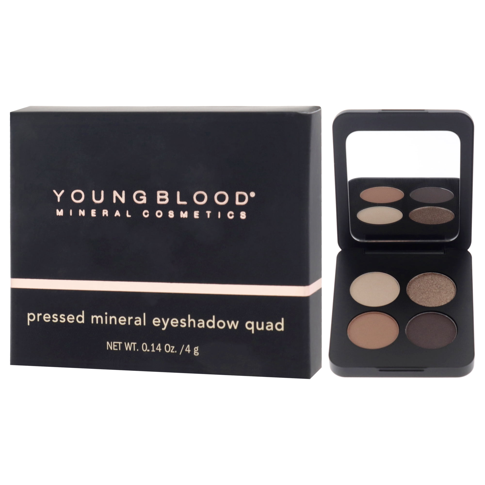 Youngblood Pressed Mineral Eyeshadow Quad - Taupe Smoke , 0.14 oz Eye Shadow