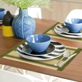 thumbnail image 5 of Homieway Placemats Set of 4, Boho Tassel Paper Woven Braided Placemats 12x18 inch Aesthetic Natural Rustic Place Mats for Dinner Wedding Party Beach Farmhouse Table Decoration, Green, 5 of 6