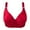 Red, variant on Bigersell Wireless Bras with Support and Lift Sale Balconette Bras for Women Soft Bra Style B3559 V-Neck Seamless Bras Hook and Eye Bra Closure Big Girls Size Padded Bras for Women Pink XL