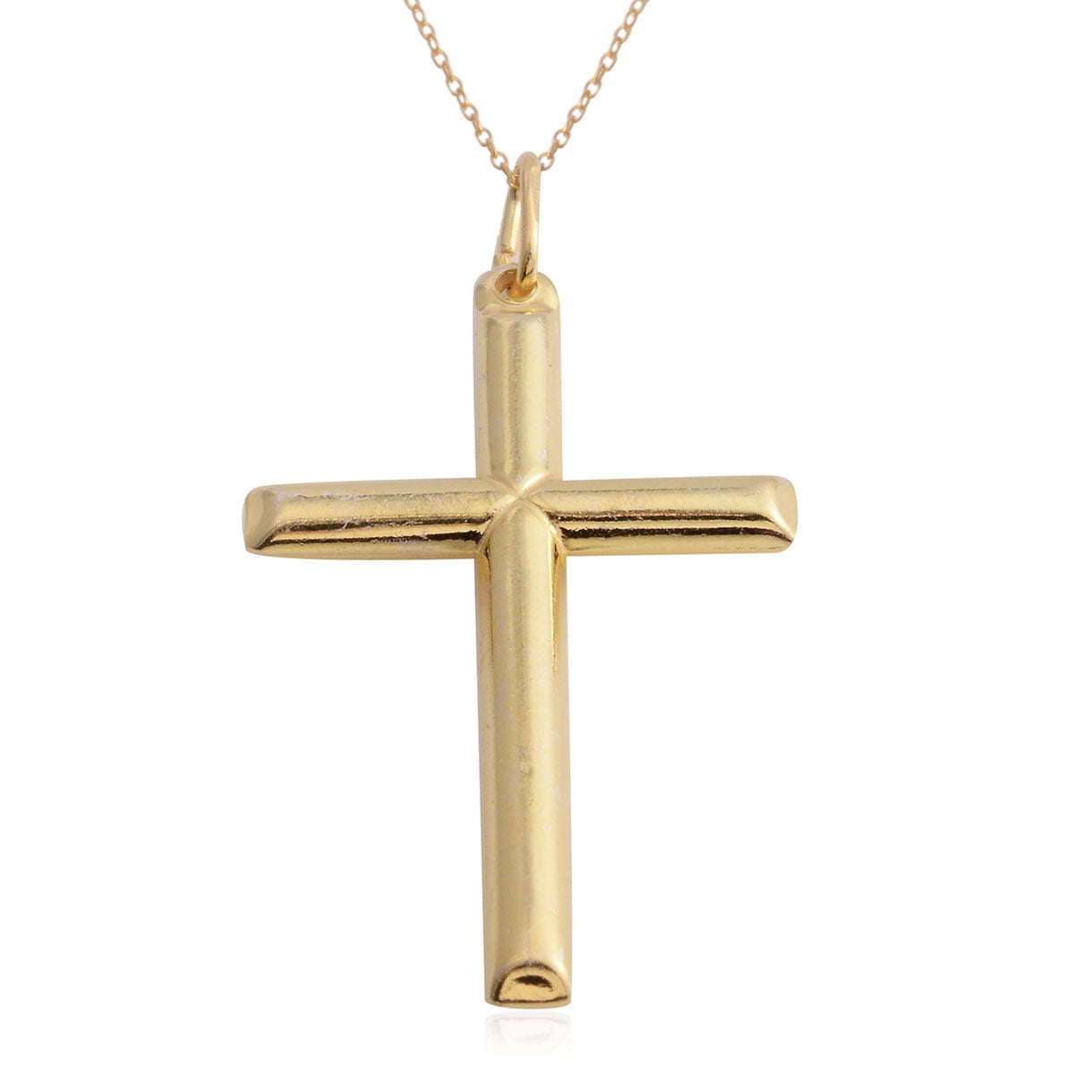 925 Sterling Silver Gold Plated Cross Pendant