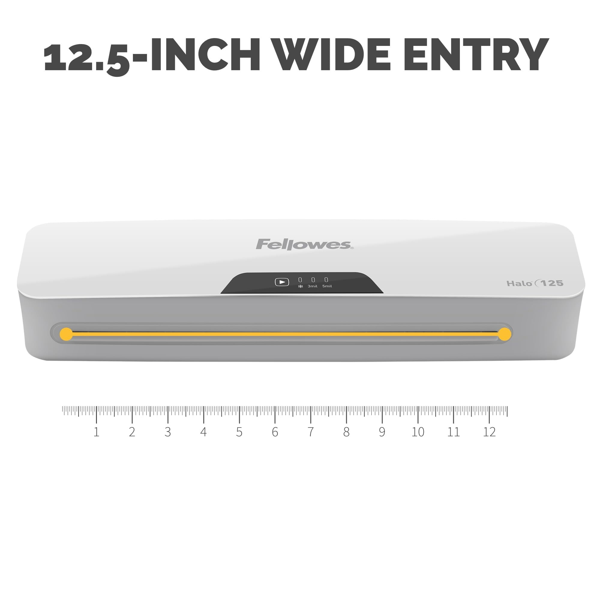 Fellowes Halo 0.2 mil Pouch Laminators with Laminating Pouch Starter Kit 12.50 "X12.5 ", White