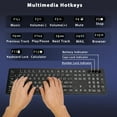 thumbnail image 2 of Wireless Keyboard and Mouse - Large Print Wireless Keyboard, KOPJIPPOM 2.4G Full Size Keyboard and Mouse Set with Big Letters and Backlight Key for Seniors, 2 of 7