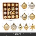 thumbnail image 1 of 42Pcs Mixed Christmas Balls Baubles Xmas Tree Ornament Christmas Home Decoration, 1 of 4