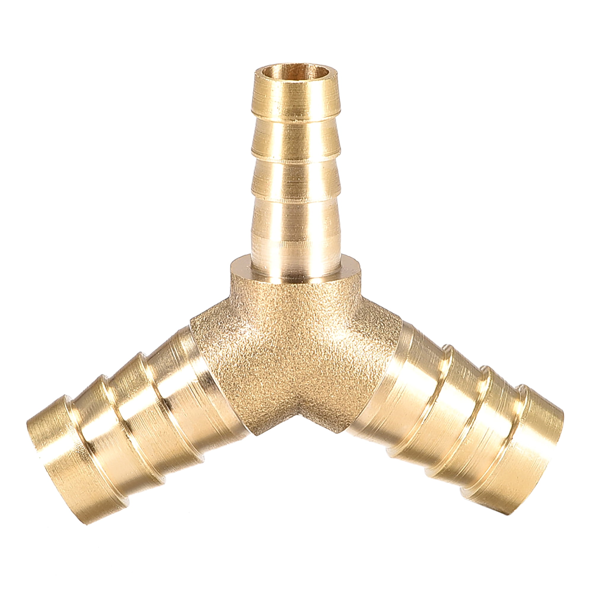 12mm x 8mm x 12mm Hose ID Brass Reducer Barb Fitting YShaped 3 Way Tee