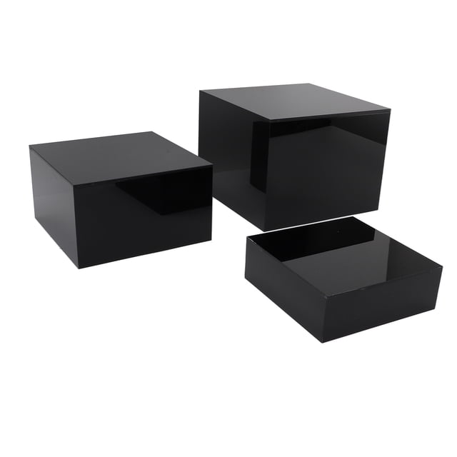 Acrylic Cubic Risers, Acrylic Display Stand for Dessert Table, Buffet Tables Food Showcase Acrylic Cube Stand Risers Plastic Square Containers for Collectibles Wedding Party