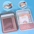 thumbnail image 3 of Pebbuoy File Holder Large Capacity Mesh Document Bag Transparent Design File Storage Bag for Home Office School, 3 of 7