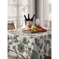 thumbnail image 6 of Sage Green Leaf Table Cloth, Vintage Farmhouse Boho Pastoral Tribal Waterproof Tablecloth for Rectangle Tables, Reusable Washable Fabric Table Cover for Restaurant Kitchen Dining Tables 60"x84", 6 of 6