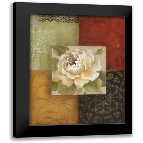 Tava Studios 12x14 Black Modern Framed Museum Art Print Titled - Beautiful as Peonies II