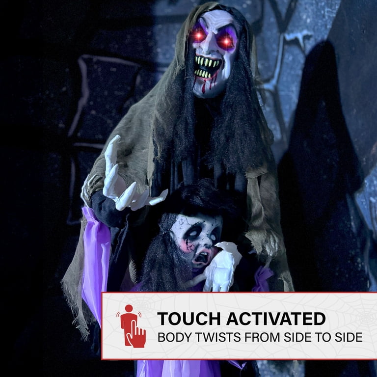 Haunted Hill Farm 5.25 ft Lifesize Animatronic Vampire Lady with