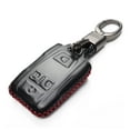 thumbnail image 2 of Vitodeco Genuine Leather Key Fob Case Cover Compatible for 2019-2021 GMC Sierra, Canyon, Chevy Silverado 1500, Tahoe, Colorado, Suburban (4-Button, Black/Red), 2 of 5
