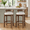 Beige + Linen + Foam, variant on Peasulin Set of 2 Swivel Counter Stools, 26 Inch Linen Bar Stools with Back, Solid Wood Frame and Footrest for Kitchen Island, Beige