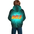 thumbnail image 2 of Ben Azelart Stay Wild Kids' Hoodie 3d Print Sweatshirt Soft Pullover Hooded With Big Pockets For Boys Or Girls Small, 2 of 8