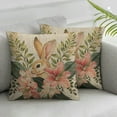 thumbnail image 2 of Nawypu Easter Bunny Lumbar Pillow Covers Plain Easter Decorative Throw Pillows Easter Cross Cushion Cases for Couch Sofa Livingroom Bedroom 2pc, 2 of 6