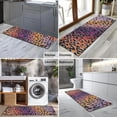 thumbnail image 2 of Purple and Orange Of Leopard Print Kitchen Rug Mat,Kitchen Runner Rugs Non Skid Washable,Decorative Kitchen Floor Mats for Kitchen,Sink,Laundry,17"X47", 2 of 5