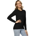 thumbnail image 2 of LANPULUX Chandail en Laine Mérinos 100 % pour Femmes, Manches Longues, Col Roulé, Col Rond, 2 of 6