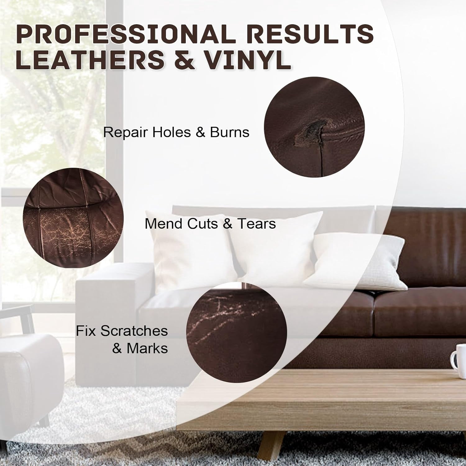 DEWEL Leather and Vinyl Recoloring Balm,Mink Oil,Leather Repair Filler Cream