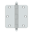 thumbnail image 2 of Deltana S35R426-BT Steel 3 1/2-Inch x 3 1/2-Inch x 1/4-Inch Radius Hinge with Ball Tips, 2 of 2