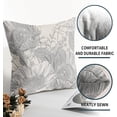 thumbnail image 6 of Vintage Flowers Pillow Covers 20x20 Inch Set of 2 Gray Grey Floral Leaves Decorative Square Throw Pillows for Couch Rustic Square Pillow Cases Home Decor for Living Room Sofa Porch Outdoor, 6 of 6