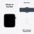 thumbnail image 4 of Apple Watch SE GPS + Cellular (2023, 2.ª generación) Caja de aluminio plateado de 44 mm con correa deportiva azul tormenta - M/L, 4 of 4